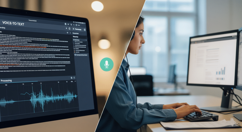 human-verified transcription