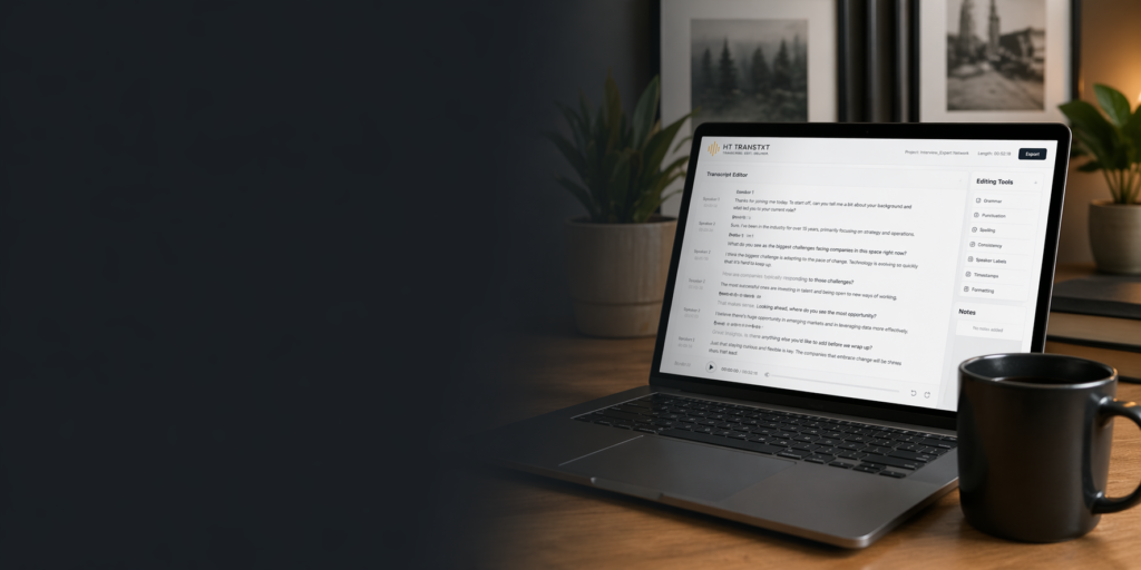 AI transcript cleanup service
